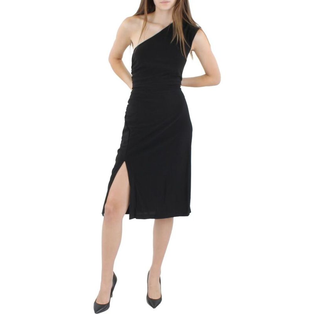 Laundry By Shelli Segal Black Asymmetrical Sheath Dress